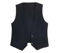 Gilet Sans Manche Femme Blazer Polaire Costume Chic Et Elegant Pulls Veste En Jean Grande Taille Gilets Tailleur Manches Cardigan Ete Lin Ensemble Bolero Chemise Longue Fluide Long De,Le noir-a,4XL