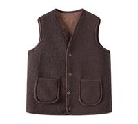 Gilet sans Manche Femme Doudoune Manches Chaud Hiver Polaire Debardeur Laine Moumoute Veste Fausse Fourrure Zippée Manteaux Pull Blouson Grande Taille Gilets Mouton Manteau Chic Agneau Chaude Sherpa