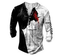 Gilet sans Manche Homme Classique Slim Tee Shirt Manche Longue Homme Col V Mode Chemise Homme Printemps Imprimée Sweatshirts Sweat Homme Sweat sans Capuche Homme Noir S