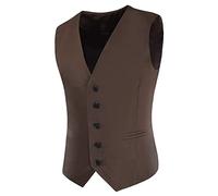 Gilet Sans Manche Homme Costumes Veste Multipoche Debardeur Running Costume Cowboy Été Veston Gilets De Peche Pour Matelassé Manches Chasse Travail Reporter Ete Multipoches Saharienne,Café-1,M