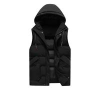 Gilet Sans Manche Homme Coupe-vent avec Fermeture clair Bodywarmer de Sport Regular Fit Standard Doudounes Matelassé Couleur Légère Multi-Poches Gilets Manches pour Photographie Extérieur Hiver