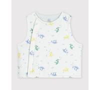 Gilet sans manche réversible bébé en coton imprimé dragons Petit Bateau - blanc - Taille 12 mois 12M blanc/multicouleur
