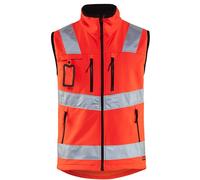 Gilet sans manches haute visibilité Blaklader Softshell Rouge Fluo L