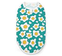 Gilet sans Manches imprimé œufs au Plat pour Animaux de Compagnie, débardeur Doux pour Chats et Chiens, M