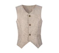 Gilet Sans Manches Medieval Renaissance Vintage Jacquard Cachemire Gilet De Costume Victorien Gothique Steampunk Coupe AjustéE Gilets Homme Classique Paisley Floral Mariage Luxe SoiréE Noël #