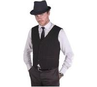 Gilet Sans Manches Noir Raye Blanc - Noir - L/XL
