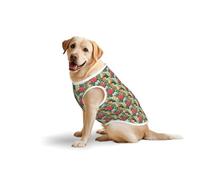 Gilet sans manches pour animaux de compagnie Motif feuilles végétales avec imprimé fleurs d'hibiscus Taille L