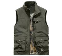 Gilet sans manches pour homme - Gilet de travail élégant sans manches - Gilet de travail - Gilet de camping - Gilet de sport respirant - Veste hybride - Gilet de chasse - Randonnée - Veste d'hiver, Jn