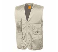 Gilet sans manches reporter multi-poches polycoton Result Camel L