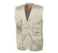 Gilet sans manches reporter multi-poches polycoton Result Camel S