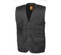 Gilet sans manches reporter multi-poches polycoton Result Noir XXL