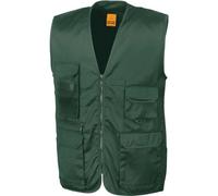 Gilet sans manches reporter multi-poches polycoton Result Vert XL