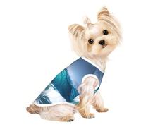 Gilet sans manches respirant pour petit chiot chaton à porter au quotidien Motif vagues de l'océan