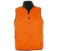 Sol’S Winner - Bodywarmer Mixte sans Manche - Réversible et déperlant avec Doublure Polaire - Orange - M