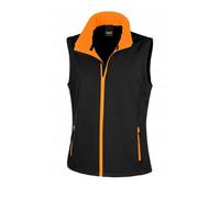 Gilet sans manches softshell femme Result Noir / Orange XS