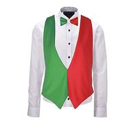 Gilet sans revers drapeau italien et nœud papillon, accessoire pour le tournoi de rugby des 6 nations