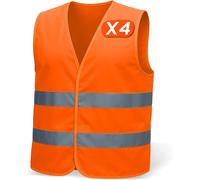 Gilet Securite 4 Pièces Pour Hommes & Femmes ¿ Conforme Aux Normes En Iso 20471 & En Iso 13688 ¿ Léger & Respirant ¿ Gilet Reflechissant Velo, Veste De Chantier, Gilet De Securite Reflechiss[Z581]