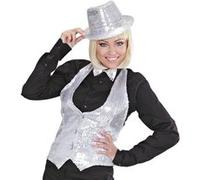 W WIDMANN MILANO Party Fashion - Gilet à paillettes pour femme, sans manches, showgirl, costumes de carnaval