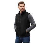 Gilet Softshell Homme Sans Manches en Polyester Recyclé - Noir XL
