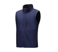 Gilet softshell léger pour homme avec fermeture éclair et doublure coupe-vent sans manches pour la randonnée, manteau toutes saisons, noir foncé, XXL