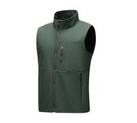 Gilet Softshell léger pour homme, veste d'extérieur doublée avec fermeture éclair, coupe-vent, sans manches, pour la randonnée, le travail avec capuche, ag, L