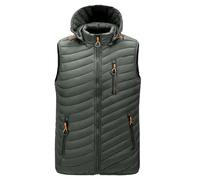 Gilet softshell pour homme avec capuche, gilet matelassé léger pour homme, grande taille, gilet de travail, coupe-vent, gilet d'hiver thermique, sans manches, gilet de transition, gilet d'extérieur