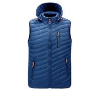 Gilet softshell pour homme avec capuche, gilet matelassé léger pour homme, grande taille, gilet de travail, coupe-vent, gilet d'hiver thermique, sans manches, gilet de transition, gilet d'extérieur