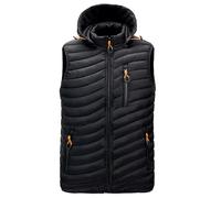 Gilet softshell pour homme avec capuche, gilet matelassé léger pour homme, grande taille, gilet de travail, coupe-vent, gilet d'hiver thermique, sans manches, gilet de transition, gilet d'extérieur