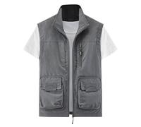 Gilet softshell pour homme - Gilet matelassé léger pour homme - Gilet de travail confortable avec fermeture éclair - Gilet thermique en duvet sans manches - Gilet de transition pour homme - Gilet