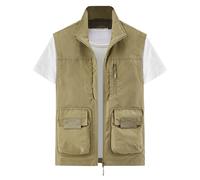 Gilet softshell pour homme - Gilet matelassé léger pour homme - Gilet de travail confortable avec fermeture éclair - Gilet thermique en duvet sans manches - Gilet de transition pour homme - Gilet