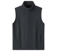Gilet softshell pour homme - Gilet matelassé léger pour homme - Gilet de travail fin sans manches - Gilet de transition thermique - Coupe-vent - Gilet en duvet - Gilet d'extérieur, gris, 3XL