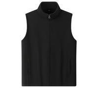 Gilet softshell pour homme - Gilet matelassé léger pour homme - Gilet de travail fin sans manches - Gilet de transition thermique - Coupe-vent - Gilet en duvet - Gilet d'extérieur, Noir , M