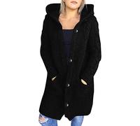 Gilet+Sudation+Femme - Femmes Nouveau Décontracté À Manches Longues Dames Solides Manteaux Épaissi Pull Cardigan Pull À Capuche Mi-Long Manteau Automne Et Hiver Veste Compressible