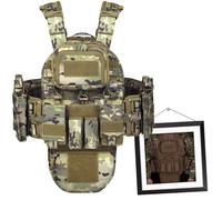 Gilet Tactique avec Couche Intermédiaire pour Poche À Eau Et Poche Abdominale Inférieure Grand Espace De Rangement Et Système Molle Adapté À L'entraînement en Extérieur Airsoft Paintball(CP)