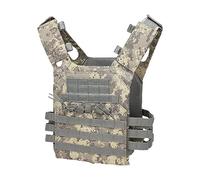 Gilet tactique de chasse homme réglable armée militaire attaque de combat, airsoft paintball attaque extérieure jungle jeu de protection gilet jeu gilet sans manches gilet veste mode, Gris, Taille