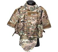 Gilet Tactique D'extérieur, Gilet De Combat, Armure Corporelle De Camouflage avec Pochette/Coussin, Porte-Plaque d'assaut Militaire Airsoft, Vêtements Multifonctions,MC Camouflage,Taille Unique,Ha