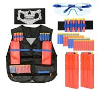 Gilet Tactique Enfants pour Nerf Guns N, Kit De Veste Gilet Kids Jungle Camouflage