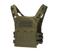 Gilet Tactique Hommes Veste Pare-balles Léger à Dégagement Rapide Coton Respirant Léger Gilet Airsoft Idéal pour Le Jeu Airsoft,Le Paintball,Fans de l'armée et CS Jeu de Guerre (Green, One Size)