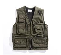 Gilet tactique militaire de randonnée - green[C4641] - Hommes et femmes - Veste en coton à poches multiples S