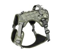 Gilet tactique multifonction pour chiens - Harnais d'entraînement en plein air pour animaux actifs (Vert2, S)