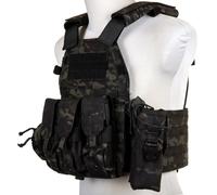 Gilet tactique Plate Carrier 6094A Style avec jeu de pochettes Emerson - MultiCam Black universel