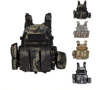 Gilet Tactique, Porte-Plaque de Chasse, ceinturon tactique militaire, armée de Combat Militaire Wargam,indispensable adapté à l'entraînement de chasse, au camping, aux sports de plein air