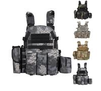 Gilet Tactique, Porte-Plaque de Chasse, ceinturon tactique militaire, armée de Combat Militaire Wargam,indispensable adapté à l'entraînement de chasse, au camping, aux sports de plein air