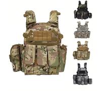 Gilet Tactique, Porte-Plaque de Chasse, ceinturon tactique militaire, armée de Combat Militaire Wargam,indispensable adapté à l'entraînement de chasse, au camping, aux sports de plein air