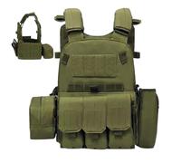 Gilet Tactique Réglable Airsoft Chest Rig avec Plusieurs Pochettes De Range