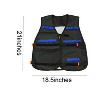 Gilet tactique réglable - Nerf N-Strike - Veste noire - Mixte - 8 ans et plus