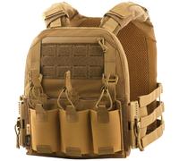 Gilet tactique type Plate Carrier Cuirass QRS - pour plaques taille S/M - M-Tac - Coyote
