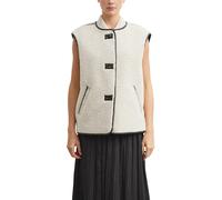 Gilet teddy statement avec passepoils contrastants femme COMMA Beige M