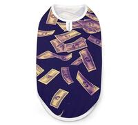 Gilet Tendance pour Animaux de Compagnie, Motif Dollar psychédélique Volant dans Les airs, Facile à Porter pour Les promenades Quotidiennes des Petits Chiens, Taille L