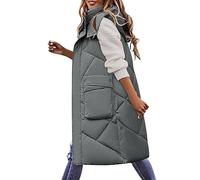 Gilet Thermique 2025 Femme Grande Taille Vestes Hiver Blouson matelassée Doudoune Fine sans Manches Chaude Manteaus Blousons Casual Compressible Zippé Léger Softshell